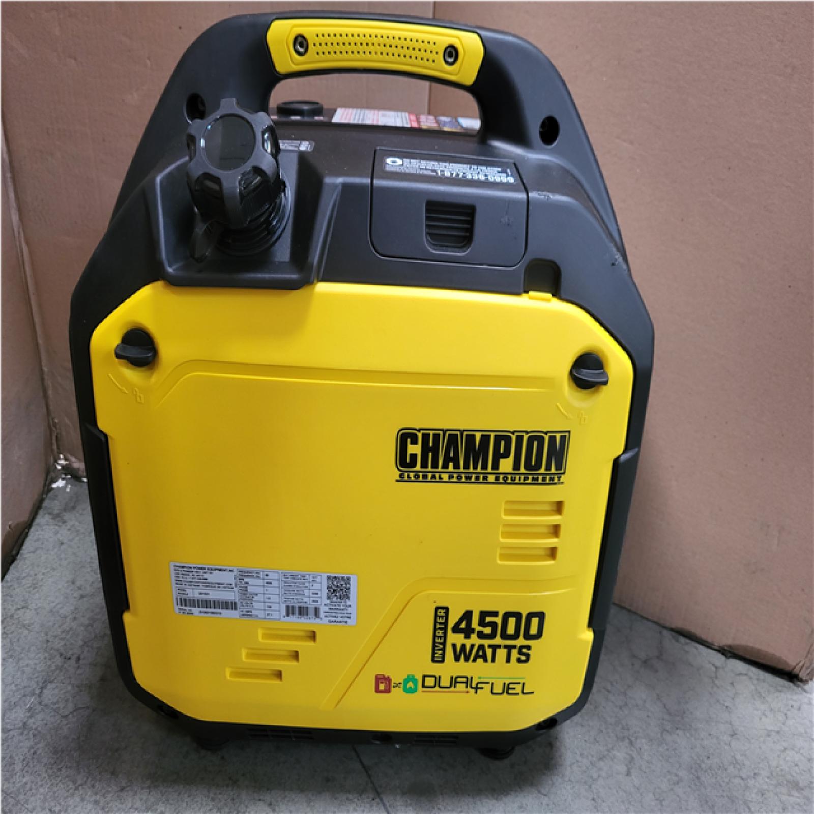 CALIFORNIA AS-IS CHAMPION 4 500 STARTING WATT/ 3 250 RUNNING WATT PORTABLE GENERATOR