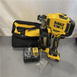 AS-IS - DEWALT 20V MAX Lithium-Ion 15-Degree Electric Cordless Roofing Nailer Kit