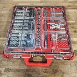 HOUSTON LOCATION - AS-IS (APPEARS LIKE NEW) MILWAUKEE 1/2 DRIVE METRIC & SAE RATCHET AND SOCKET SET