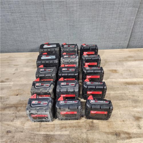 HOUSTON LOCATION - AS-IS MILWAUKEE BATTERY PACK QTY - 15