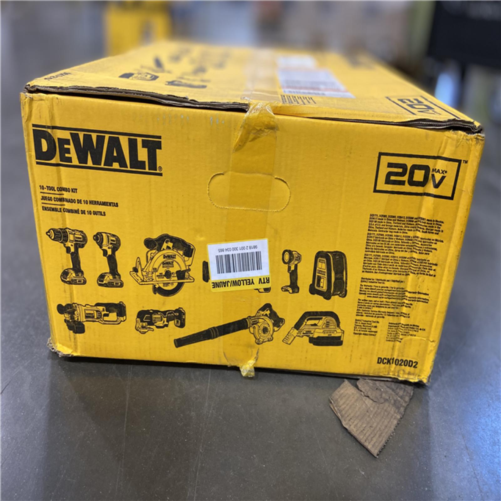 AS-IS - DEWALT 20V MAX Cordless 10 Tool Combo Kit