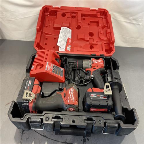 AS-IS - MILWAUKEE M18 FUEL 18V Lithium-Ion Brushless Cordless Hammer Drill and Impact Driver Combo Kit