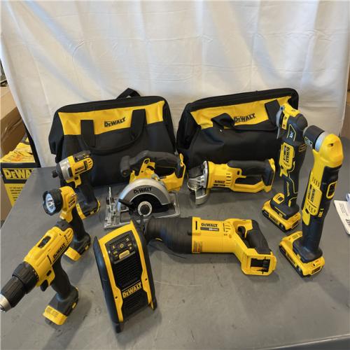 AS-IS - Dewalt 20V MAX Cordless 9 Tool Combo Kit