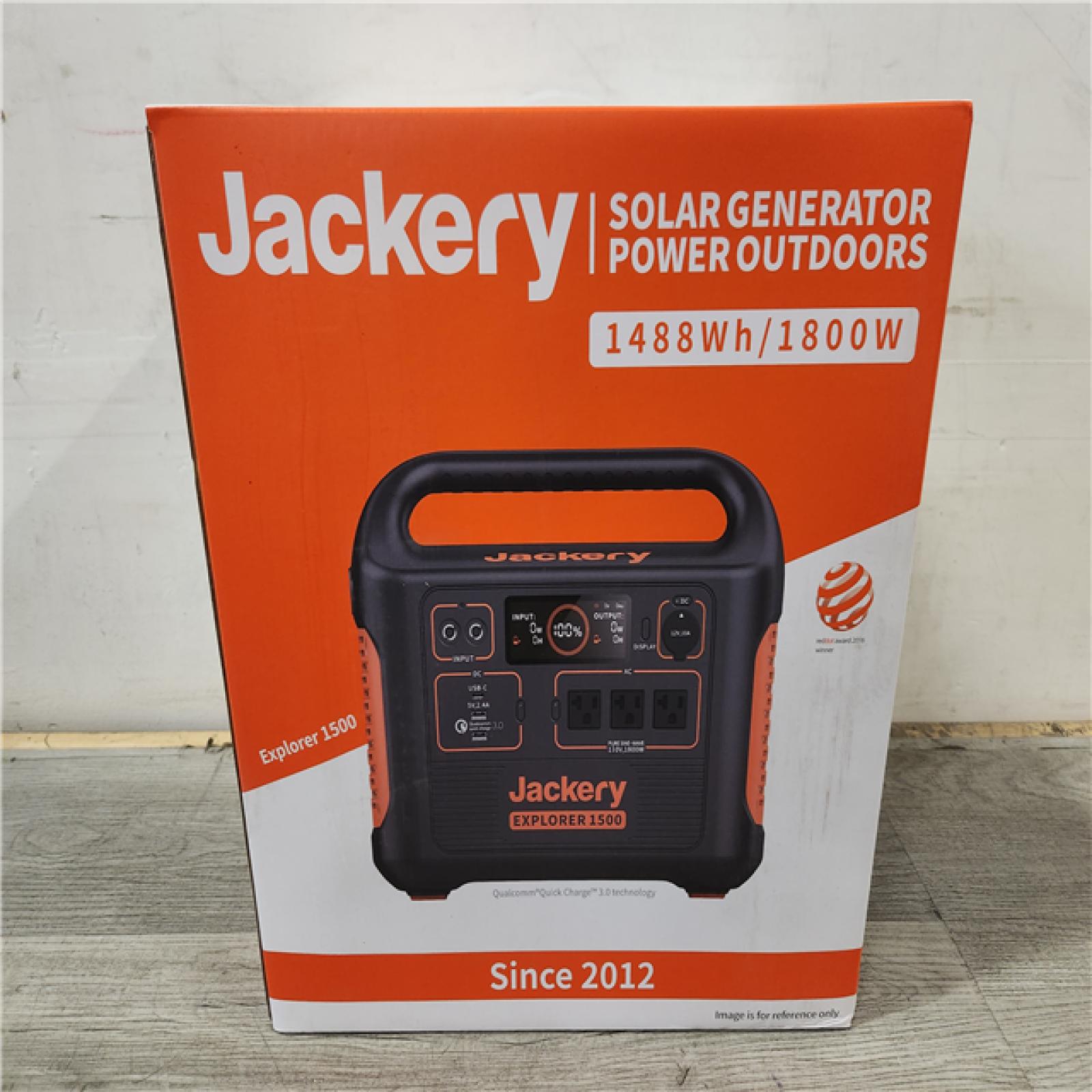 Phoenix Location NEW Jackery 1800-Watt Output/3600W Peak Portable Solar Power Station Explorer 1500 Push Start Battery Generator for Outdoors/Camping (SEALED)