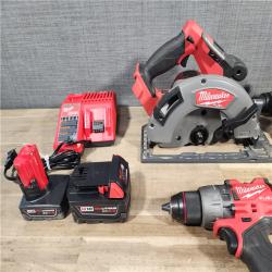 HOUSTON LOCATION - AS-IS Milwaukee 5 Tool Combo Kit W/ (2) Battery & Charger