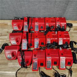 HOUSTON LOCATION - AS-IS MILWAUKEE BATTERY CHARGER PACK QTY - 15