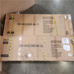 Phoenix NEW VIWAT 12 ft. W x 10 ft. D Metal Outdoor Storage Garden Tool Steel Shed with Lockable Doors and Windows