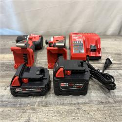 AS-IS Milwaukee 18-Volt Lithium-Ion Brushless Cordless Compact Hammer Drill/Impact Combo Kit