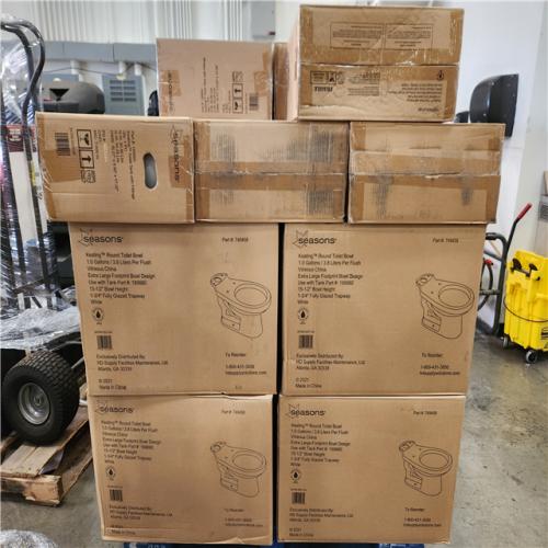 Phoenix Location NEW Seasons Keating Round Toilet Bowl With Tank 1.0 Gallons/ 3.8 Liters a Flush Pallet (11 Toilets)