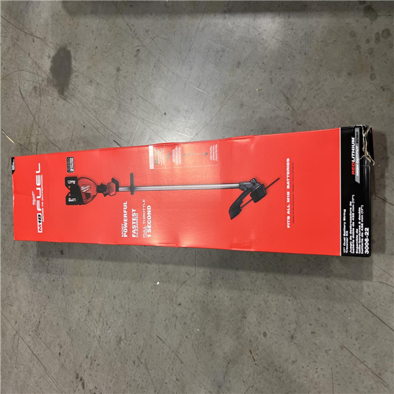 NEW! - Milwaukee M18 FUEL 18V Brushless Cordless 17 in. Dual Battery Straight Shaft String Trimmer with (2) 8.0 Ah Batteries and Charger