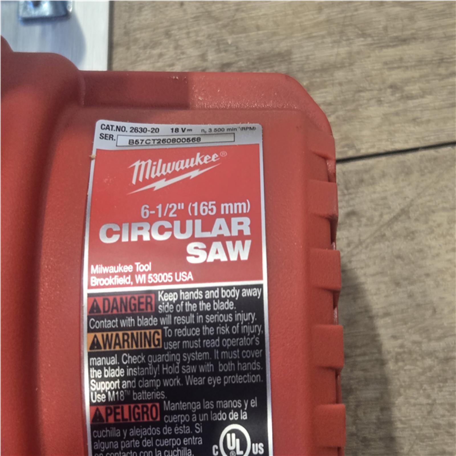 AS-IS Milwaukee 18V Lithium-Ion Cordless 6-1/2 in. Circular Saw (Tool-Only)