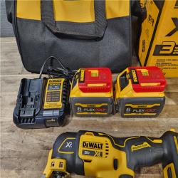 HOUSTON LOCATION - AS-IS (APPEARS LIKE NEW) DeWalt 20V MAX Lithium-Ion Cordless 3-Tool Combo Kit with (2) FLEXVOLT 6.0 Ah Batteries and Charger