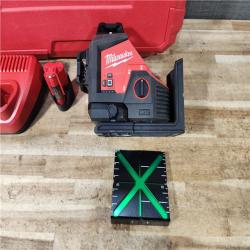 HOUSTON LOCATION - AS - IS Milwaukee 12-Volt Lithium-Ion Cordless Green 250 ft. 3-Plane Laser Level Kit
