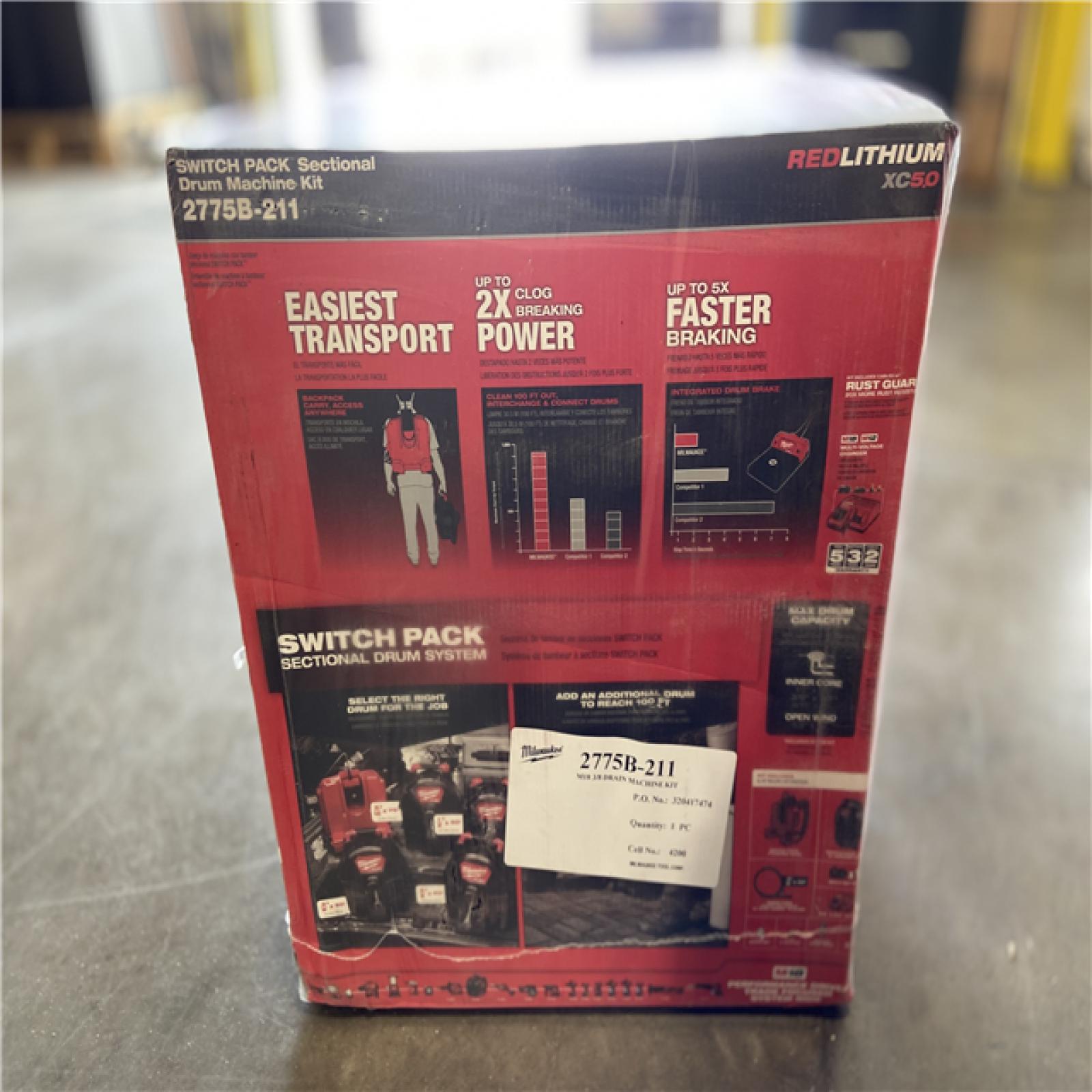 NEW! - Milwaukee M18 Fuel 18-Volt Lithium-Ion Brushless Cordless Drain Cleaning 3/8 in. Switch Pack Sectional Drum System Kit