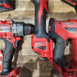 Houston Location AS-IS Milwaukee Drill and Nail Gun and Rivet Tool and Batteries 3 with Charger