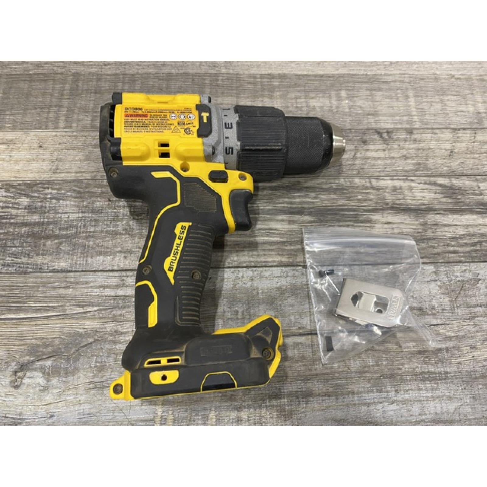 AS-IS DEWALT 20V XR Brushless Cordless 1/2 in. Hammer Drill (Tool-Only)