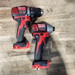 HOUSTON LOCATION - AS-IS Milwaukee M18 Brushed Cordless (2-Tool) Drill/Driver and Impact Driver Kit