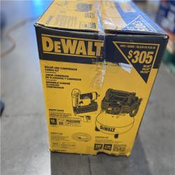 AS-IS - DEWALT DWFP1KIT Nailer and 120 PSI Compressor Combo Kit