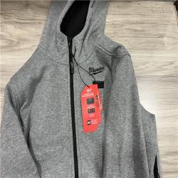 AS-IS Women's Small M12 12-Volt Lithium-Ion Cordless Gray Heated Jacket Hoodie Kit