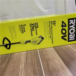 NEW! RYOBI 40V 15 in. Expand-It Cordless Battery Attachment Capable String Trimmer with 4.0 Ah Battery and Charger