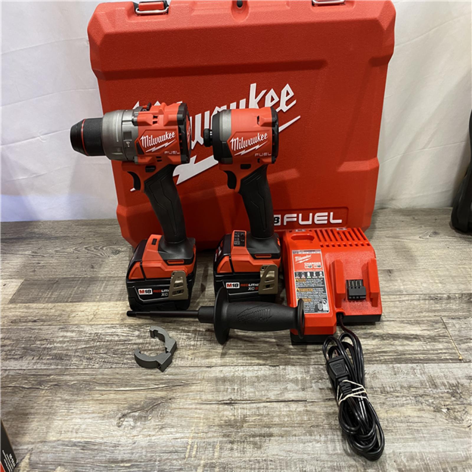 AS-IS Milwaukee FUEL 18V Lithium-Ion Brushless Cordless Hammer Drill and Impact Driver Combo Kit