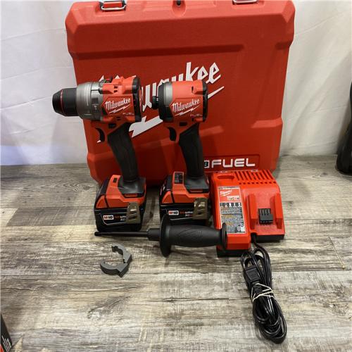 AS-IS Milwaukee FUEL 18V Lithium-Ion Brushless Cordless Hammer Drill and Impact Driver Combo Kit