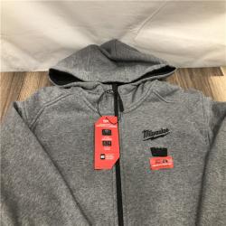 AS-IS Milwaukee Men's X-Large 12-Volt Lithium-Ion Cordless Gray Heated Jacket Hoodie Kit