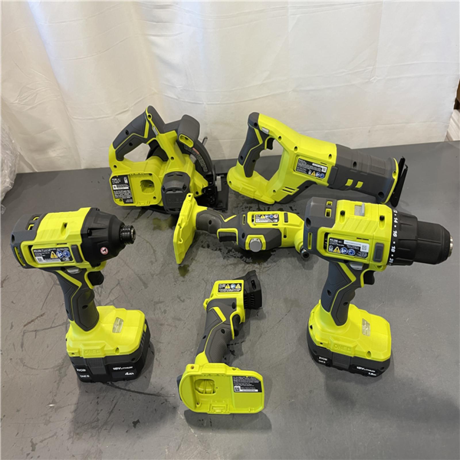 AS-IS - RYOBI ONE+ 18V Cordless 6-Tool Combo Kit