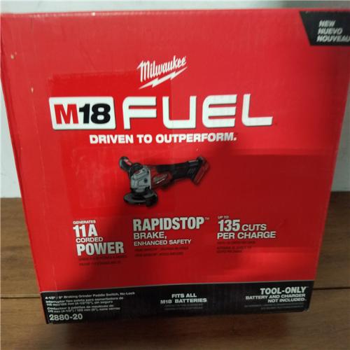 California NEW Milwaukee 4-1/2/5 Braking Grinder Paddle Switch  No-Lock (Tool Only)