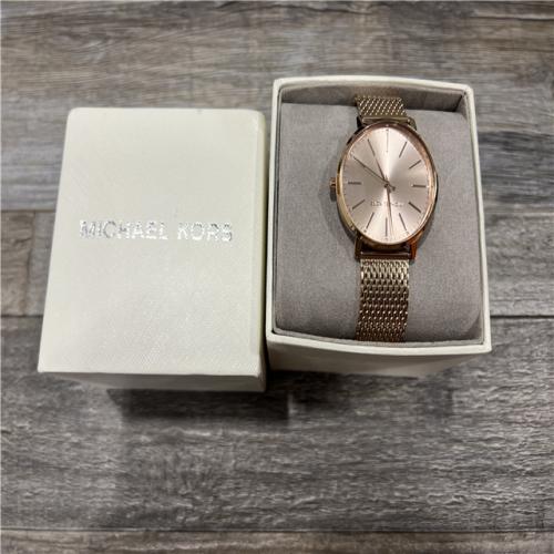 AS-IS  Michael Kors-Melissa Pavé Rose Gold-Tone Watch