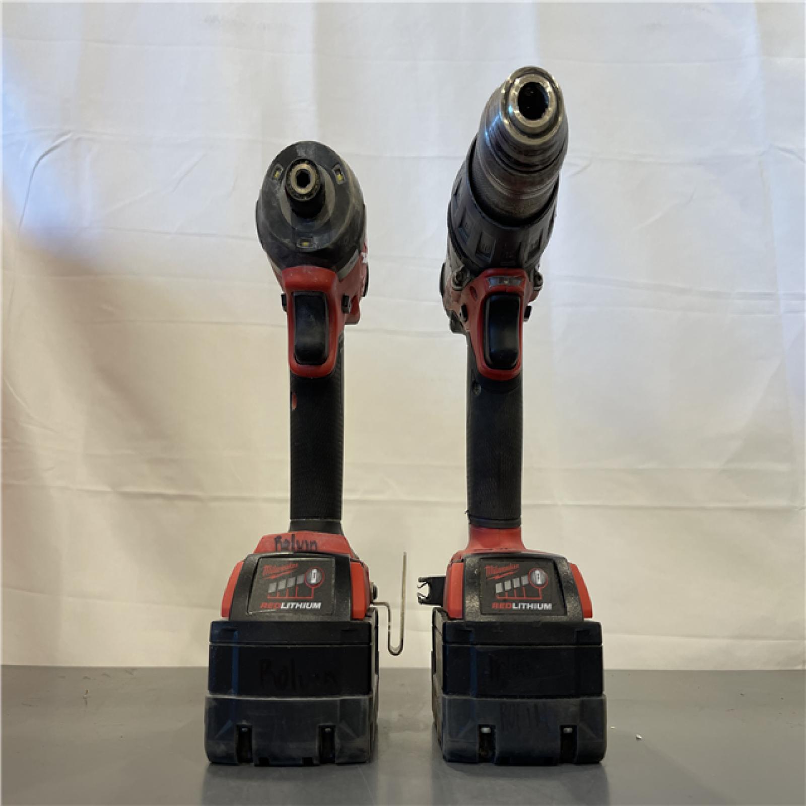 AS-IS - MILWAUKEE FUEL 18V Lithium-Ion Brushless Cordless Hammer Drill and Impact Driver Combo Kit