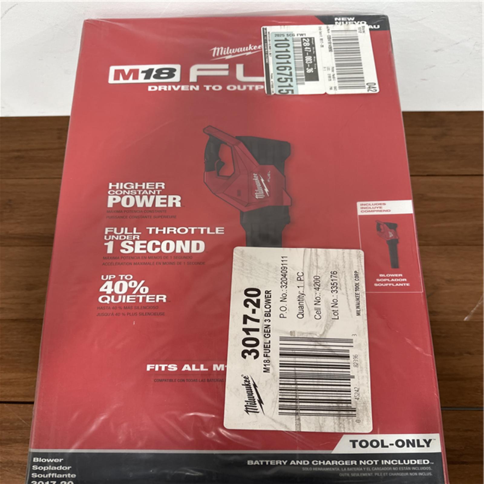 California NEW Sealed Box Milwaukee Blower (Tool Only)