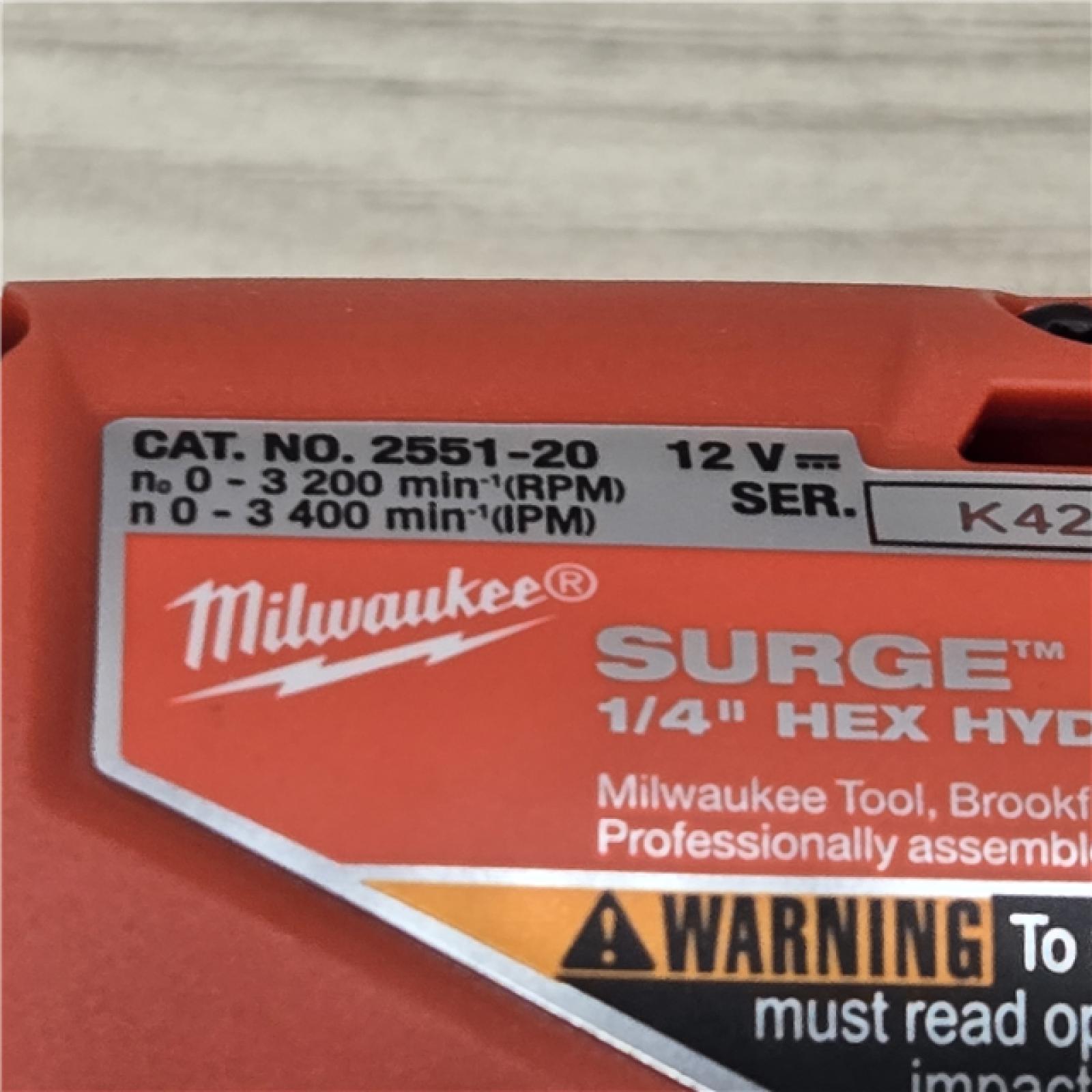 AS-IS Milwaukee M12 FUEL SURGE 12V  Cordless 1/4 in. Hex Impact Driver Compact Kit