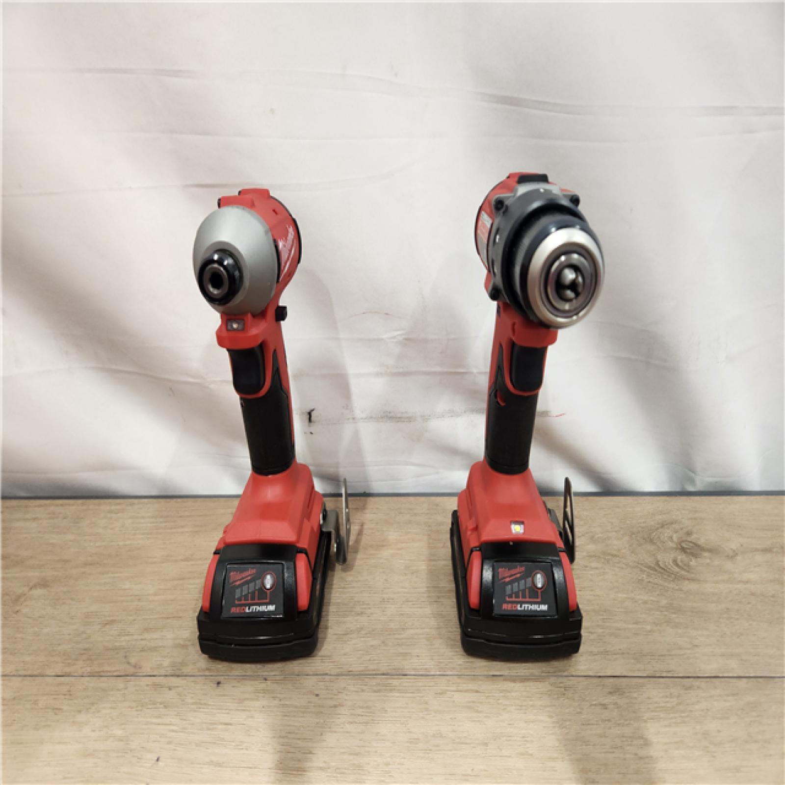AS-IS- Milwaukee 18V Lithium-Ion Brushless Cordless Compact Drill/Impact Combo Kit