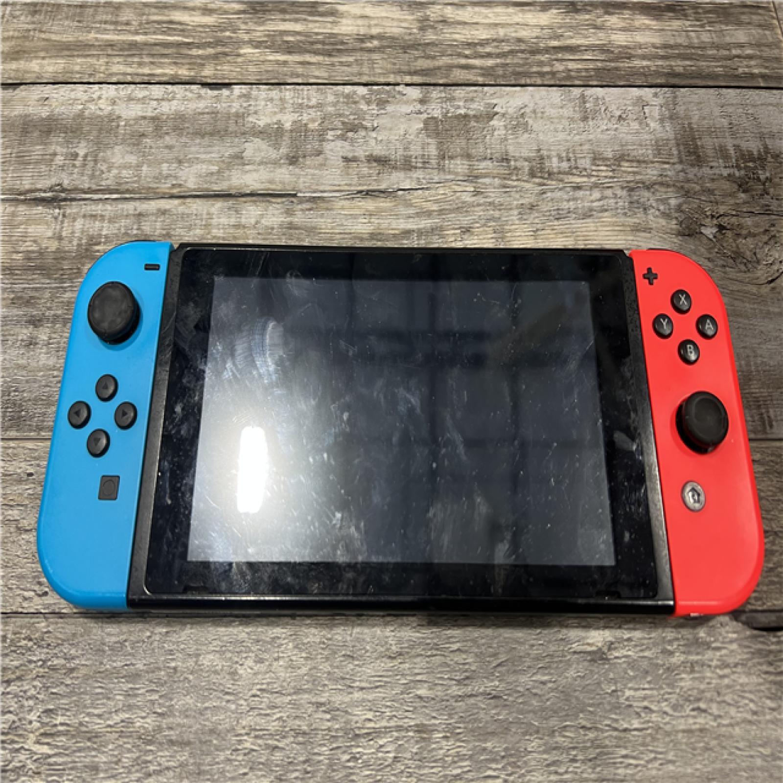 AS-IS Nintendo Switch with Neon Blue and Neon Red Joy-Con
