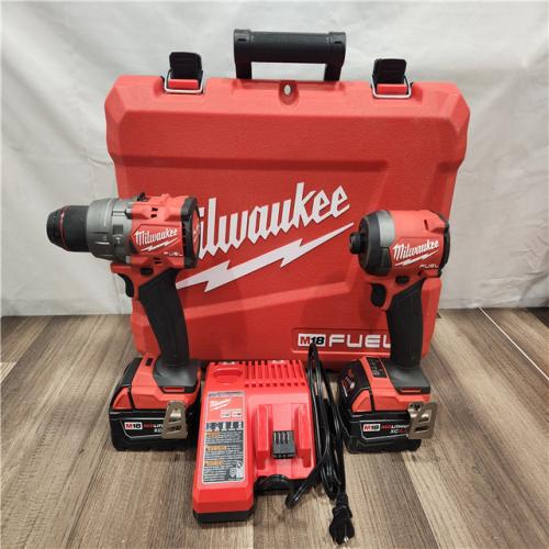 AS-IS- MILWAUKEE FUEL 18V Lithium-Ion Brushless Cordless Hammer Drill and Impact Driver Combo Kit