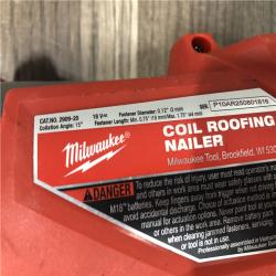 AS-IS Milwaukee FUEL 18-Volt Lithium-Ion Brushless Cordless Coil Roofing Nailer (Tool Only)