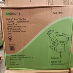 Phoenix Location NEW Seasons Keating Round Toilet Bowl With Tank 1.0 Gallons/ 3.8 Liters a Flush Vitreous China Pallet (12 Toilets)