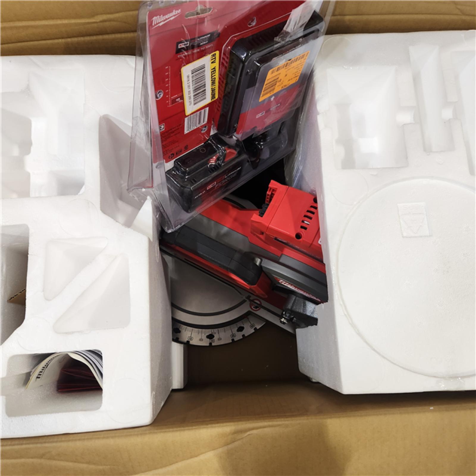 As-Is- M18 FUEL 18V 10 in. Lithium-Ion Brushless Cordless Dual Bevel Sliding Compound Miter Saw Kit with One 8.0 Ah Battery
