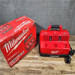 HOUSTON LOCATION - AS-IS Milwaukee 12-Volt/18-Volt Lithium-Ion Multi-Voltage 6-Port Sequential Rapid Battery Charger
