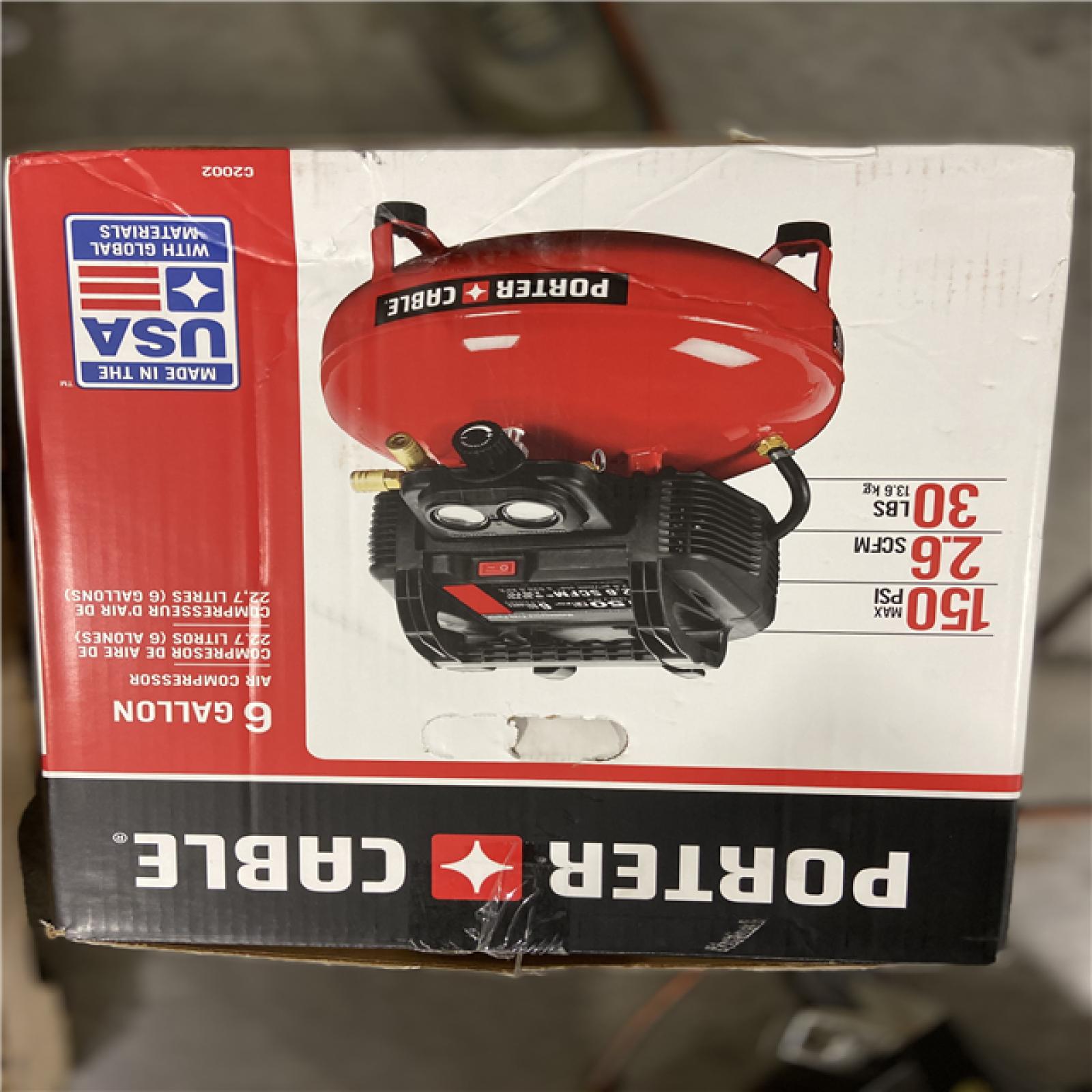 DALLAS LOCATION - Porter-Cable 6 Gal. 150 PSI Portable Electric Pancake Air Compressor