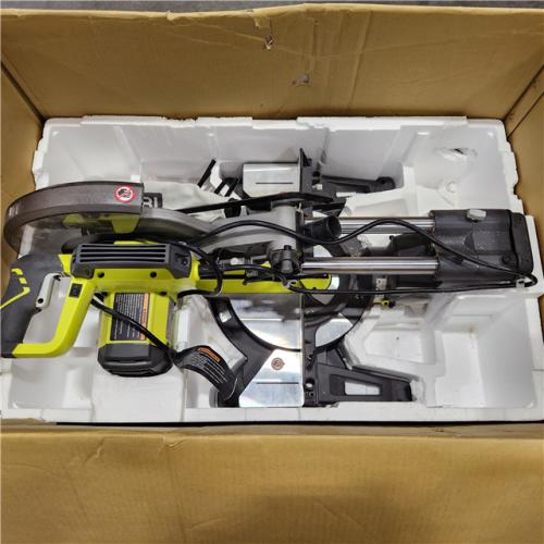 AS-IS RYOBI 15 Amp 12 in. Corded Sliding Compound Miter Saw with LED Cutline Indicator