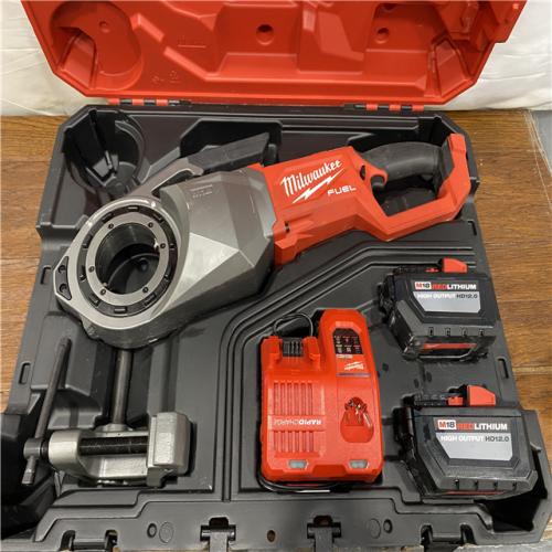 AS-IS Milwaukee Tool Power Pipe Threaders; Type: Cordless Pipe Threader ; Maximum Pipe Capacity: 2in ; Voltage: 18; 18V ; Voltage: 18V ; Spindle Speed: 41