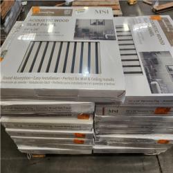Phoenix NEW MSI Harmony Fog 24 in. x 24 in. Gray Light Wood Slat Decorative Acoustic Sound Absorbing Panels (17-Packs/263 sq. ft.)