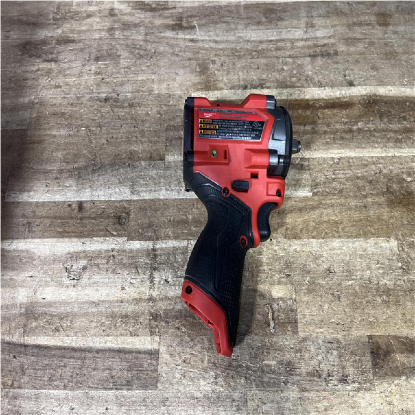 Houston Location AS-IS Milwaukee FUEL 12V Lithium-Ion Brushless Cordless Stubby 3/8 in. Impact Wrench (Tool-Only)