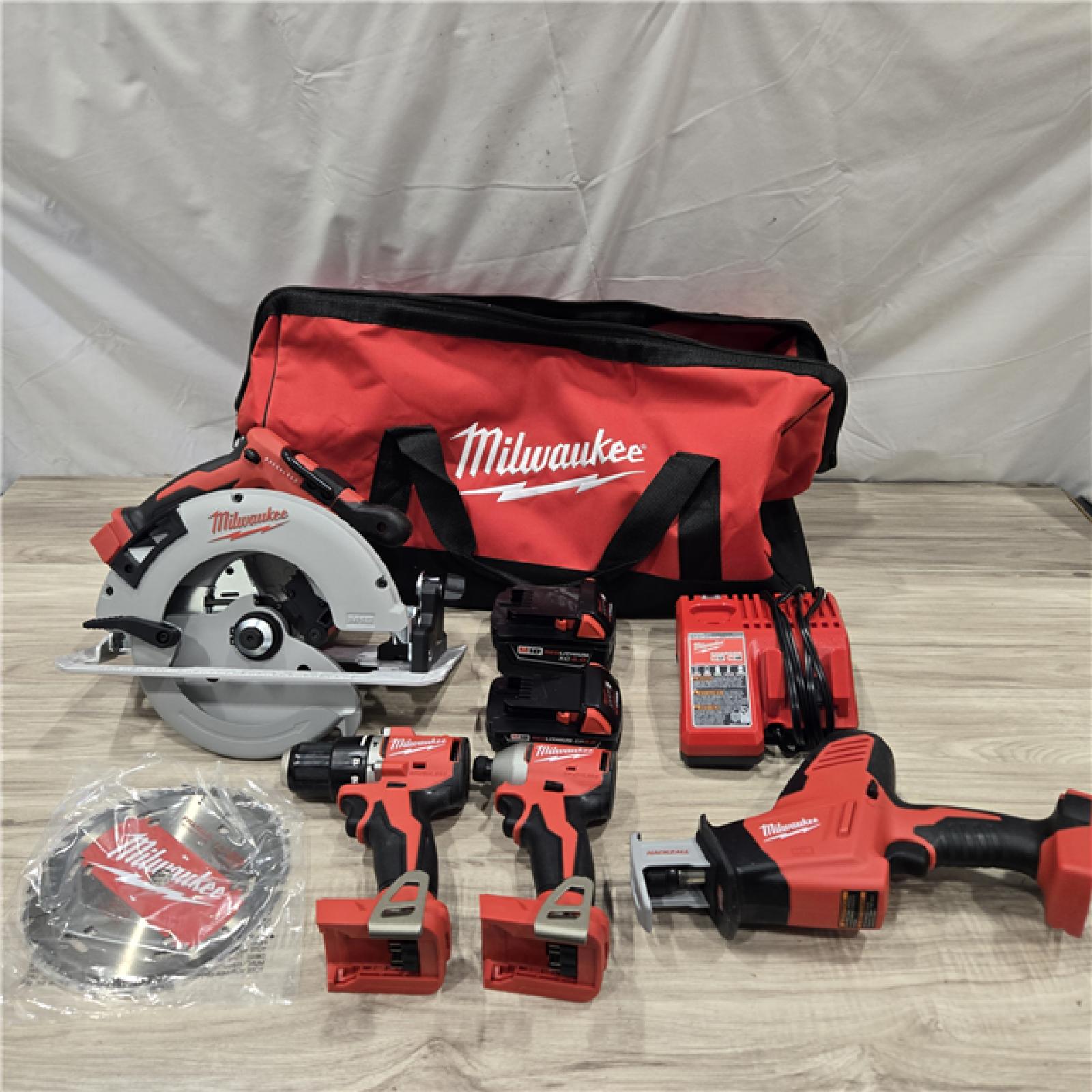 AS-IS Milwaukee M18 18V Cordless Combo Kit (4-Tool)