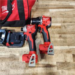 HOUSTON LOCATION - AS - IS Milwaukee 18-Volt Lithium-Ion Brushless Cordless Compact Hammer Drill/Impact Combo Kit