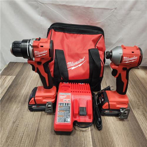 AS-IS- Milwaukee M18 Compact Brushless 2-Tool Combo Kit