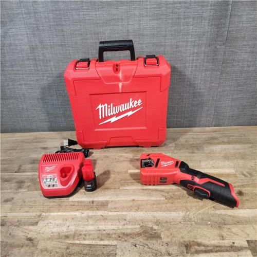 HOUSTON LOCATION - AS-IS Milwaukee M12 12-Volt Lithium-Ion Cordless Copper Tubing Cutter Kit with 1.5 Ah Battery  Charger and Hard Case
