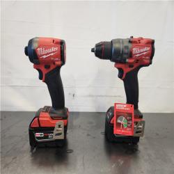 AS-IS- Milwaukee FUEL 18V Lithium-Ion Brushless Cordless Hammer Drill and Impact Driver Combo Kit